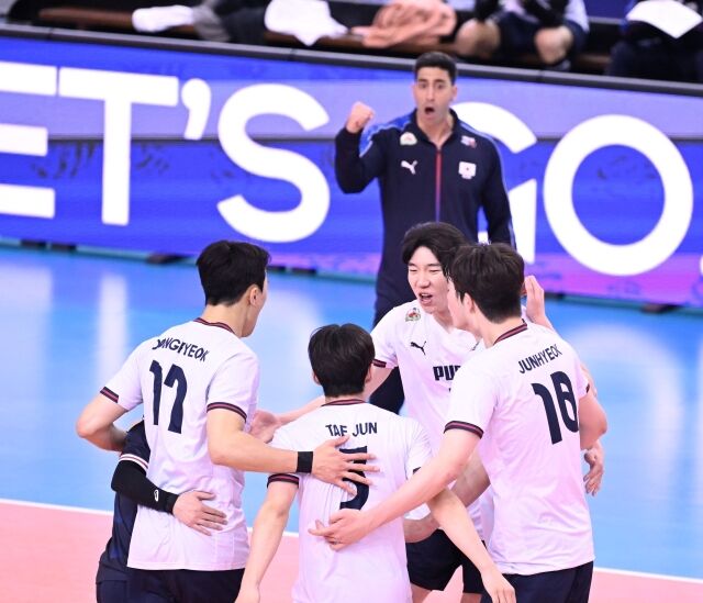 2025년 AVC 네이션스컵에 참가한 한국 남자배구 대표팀./AVC 제공