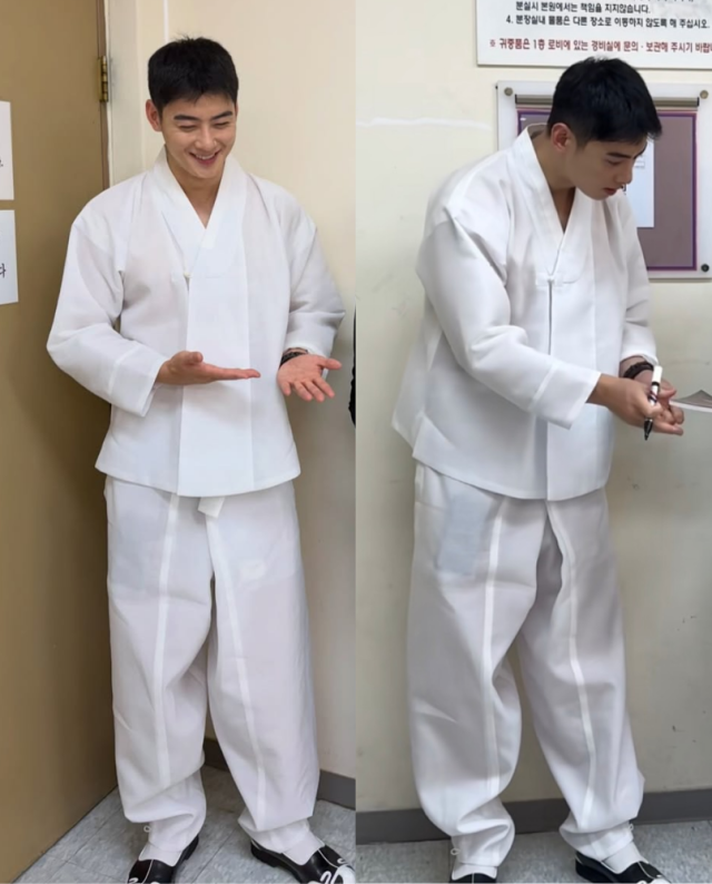 군 복무 중인 그룹 아스트로 멤버 겸 배우 차은우(본명 이동민)의 근황이 공개됐다. / 신수아 SNS