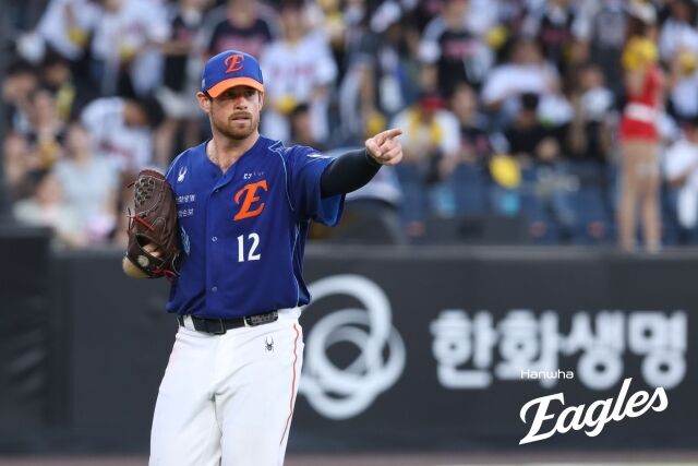 한화의 새로운 외국인 투수 짐머맨이 26일 대전 한화생명볼파크에서 열린 LG 트윈스전에서 KBO리그 데뷔전을 가졌다./한화 이글스 제공