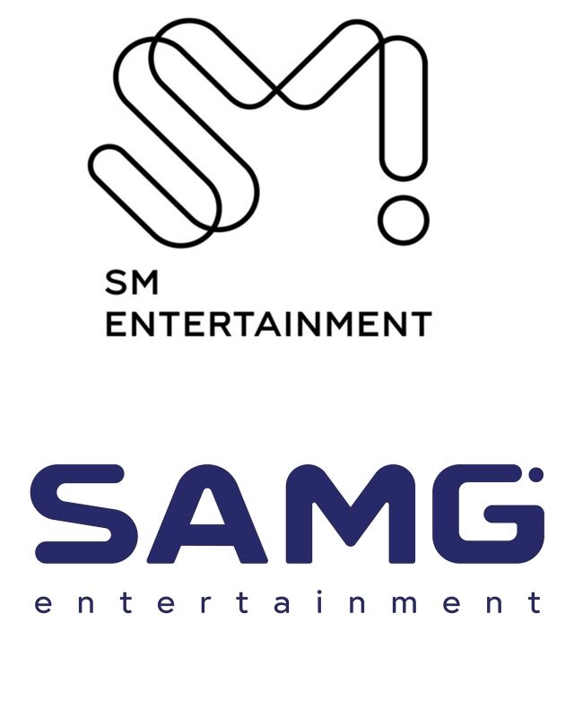 SM엔터테인먼트 로고, 에스에이엠지엔터테인먼트 로고./SM엔터테인먼트, SAMG엔터테인먼트