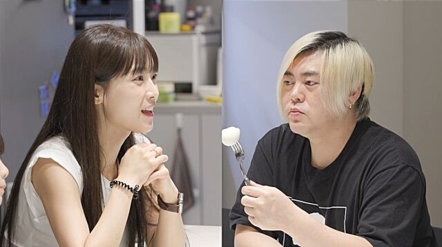 크레용팝 출신 소율(왼쪽)과 H.O.T. 출신 문희준이 걸그룹 다이어트에 도전한다. / SBS '동상이몽2'