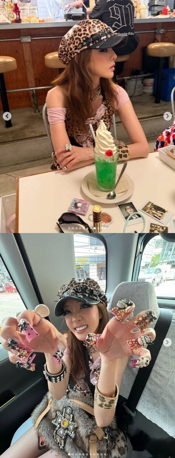 그룹 투애니원(2NE1)의 멤버 산다라박이 마흔한 살이라는 나이가 무색한 파격적인 스타일링으로 팬들을 놀라게 했다./산다라박 소셜미디어