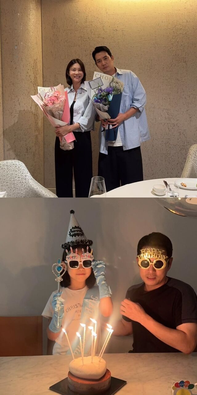 배우 주상욱이 아내 차예련과 딸의 생일을 챙기는 모습이 담겼다. / 주상욱 소셜미디어
