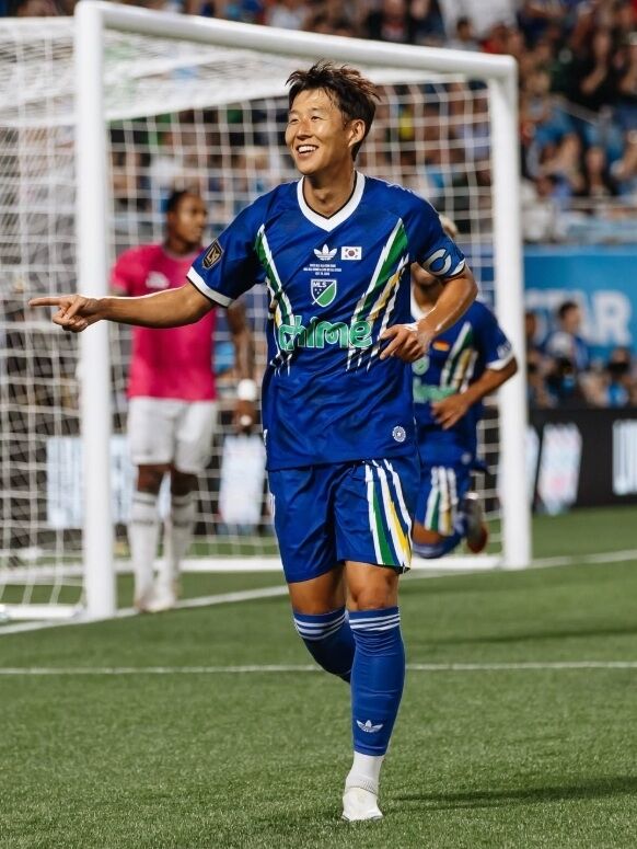손흥민이 2026시즌 MLS 올스타전에서 멀티골을 기록했다./LAFC