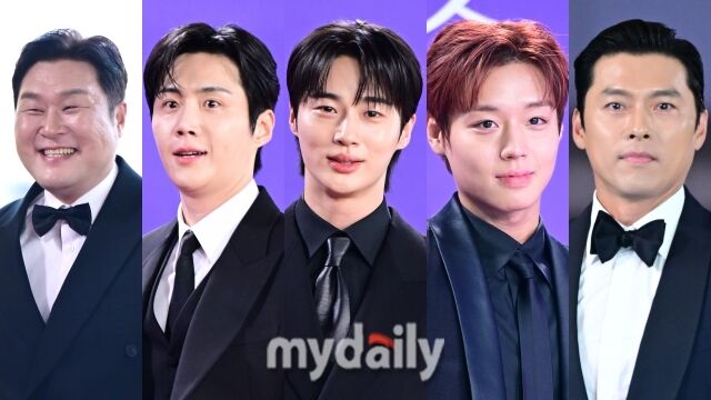 왼쪽부터 윤경호, 김선호, 변우석, 박지훈, 현빈./한혁승 기자(hanfoto@mydaily.co.kr)