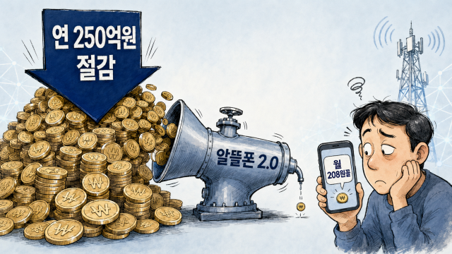 정부가 알뜰폰 도매대가와 전파사용료를 낮춰 업계의 비용을 연간 250억원 줄이기로 했지만 소비자가 체감할 요금 인하 폭은 제한적일 전망이다. /AI 생성 이미지