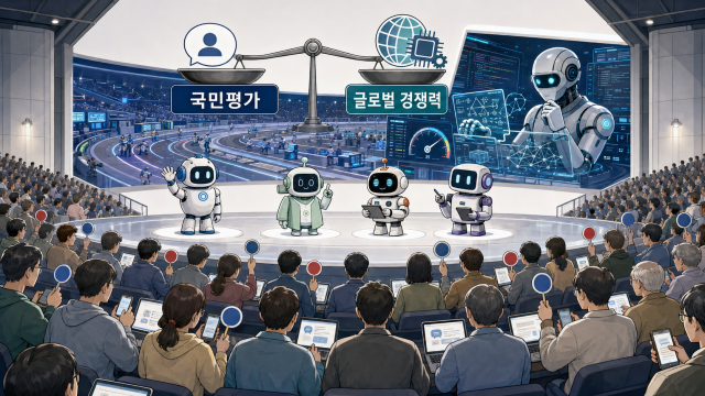 정부가 ‘국가대표 인공지능(AI)’을 가리는 2차 평가에 일반 국민 200명을 투입한다. /AI 생성 이미지