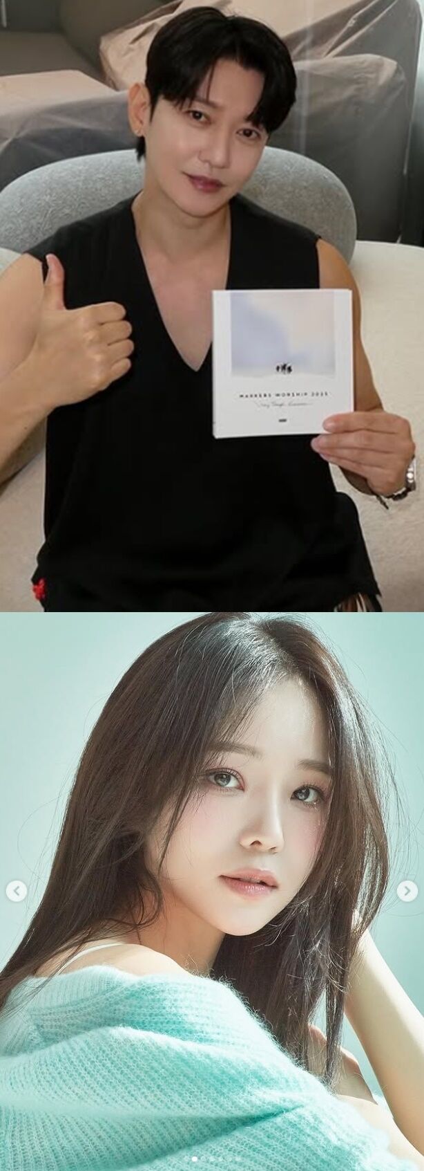 노을 강균성이 걸그룹 출신 배우 유하진을 10월의 신부로 맞아 결혼 발표를 한 가운데 과거 그의 '혼전 순결 서약'과 지키지 못한 고백이 재조명됐다./강균성, 유하진 소셜미디어