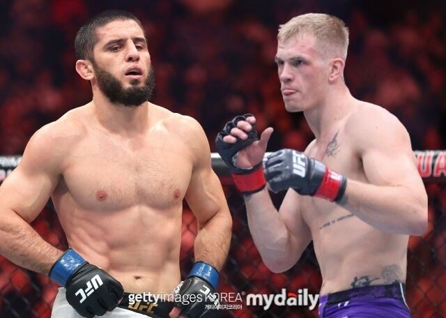 마카체프(왼쪽)와 개리가 16일 UFC 330에서 웰터급 타이틀전을 치른다. /게티이미지코리아