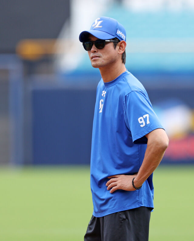 삼성 라이온즈 강명구 코치./삼성 라이온즈