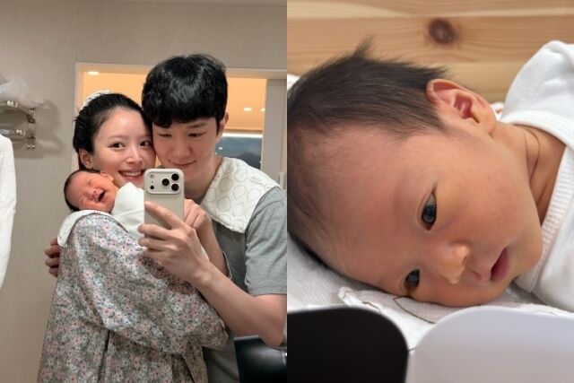 '하트시그널4' 출신 인플루언서 김지영 부부가 신생아 딸의 근황을 전했다. / 김지영 소셜미디어