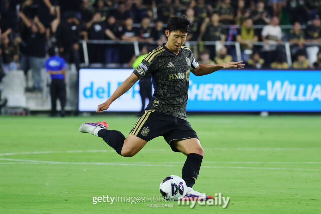 LA FC가 9일 BMO 스타디움에서 열린 톨루카와의 리그스컵 2차전에서 1-0으로 승리했다. LA FC 손흥민./게티이미지코리아
