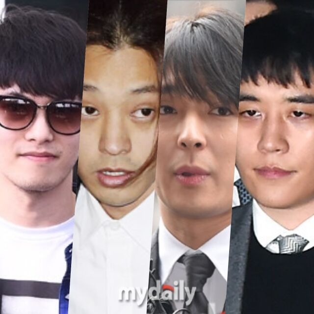 왼쪽부터 이종현, 정준영, 최종훈, 승리./마이데일리