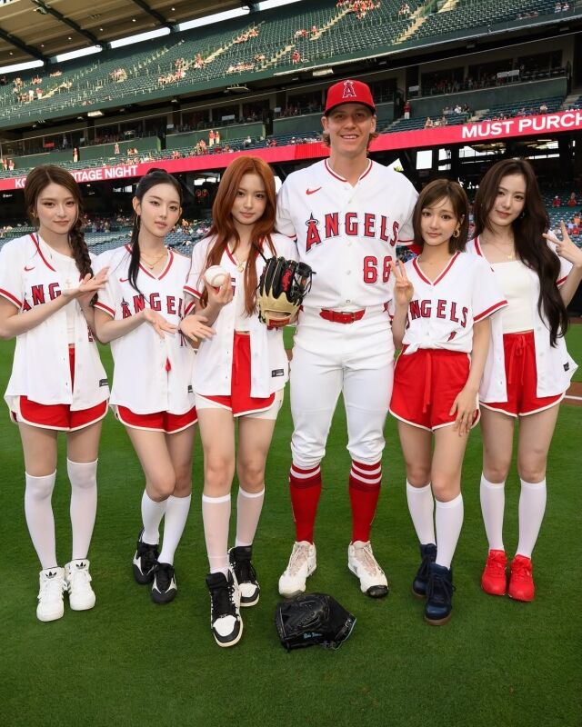 블레이크 와이먼과 기념사진을 찍은 키키 / 미국 메이저리그(MLB) 및 MLB Korea