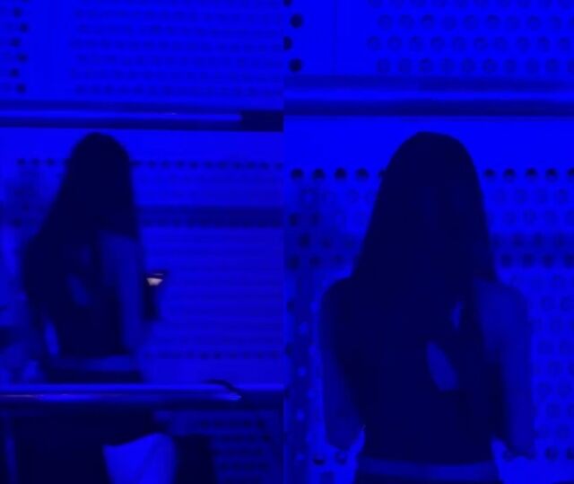트와이스 채영의 뒷모습이 담긴 영상 / X 갈무리