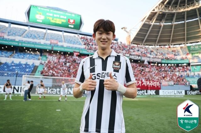 이승모(FC서울)가 15일 오후 7시 30분 서울월드컵경기장에서 펼쳐지는 대전 하나시티즌과의 ’하나은행 K리그1 2026‘ 23라운드에서 선발로 출전한다./한국프로축구연맹 제공