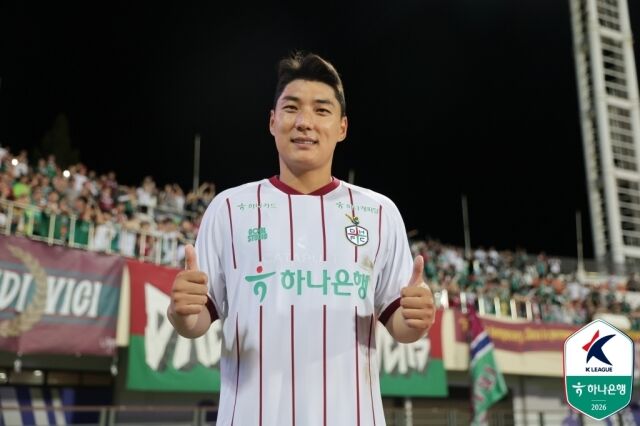 주민규(대전 하나시티즌)가 15일 오후 7시 30분 서울월드컵경기장에서 펼쳐지는 FC서울과의 ’하나은행 K리그1 2026‘ 23라운드에서 선발로 출전한다./한국프로축구연맹 제공