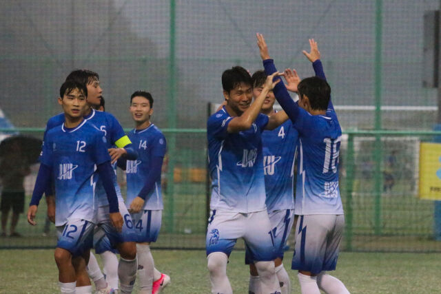 단국대가 16일 군민1구장에서 열린 원광대와의 조별리그 2차전에서 2-0로 승리했다./한국대학축구연맹 제공