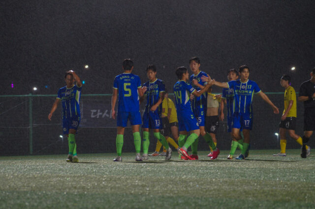 상지대가 16일 열린 수성대와의 조별리그 2차전에서 8-0으로 승리했다./한국대학축구연맹 제공