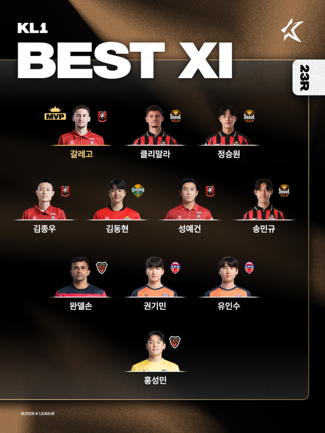 K리그1 23라운드 베스트 일레븐./프로축구연맹 제공