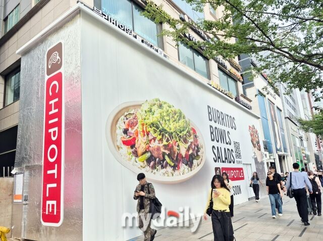 미국 멕시칸 패스트캐주얼의 대명사 치폴레(CHIPOTLE)가 이르면 이달 국내 상륙한다. 18일 오전 서울 강남대로 1호점 공사 현장 모습. /방금숙 기자