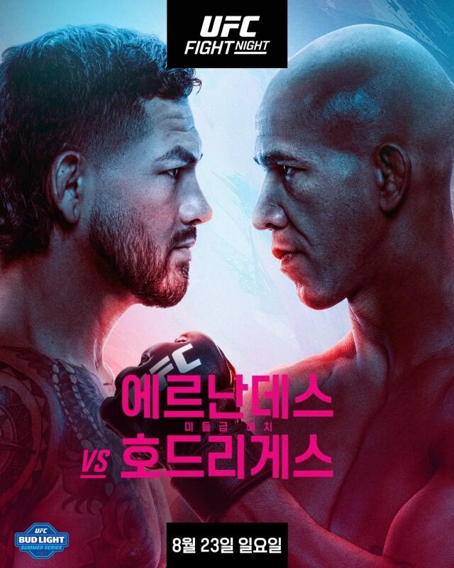 에르난데스(왼쪽)와 호드리게스가 23일 격돌한다. /UFC 제공