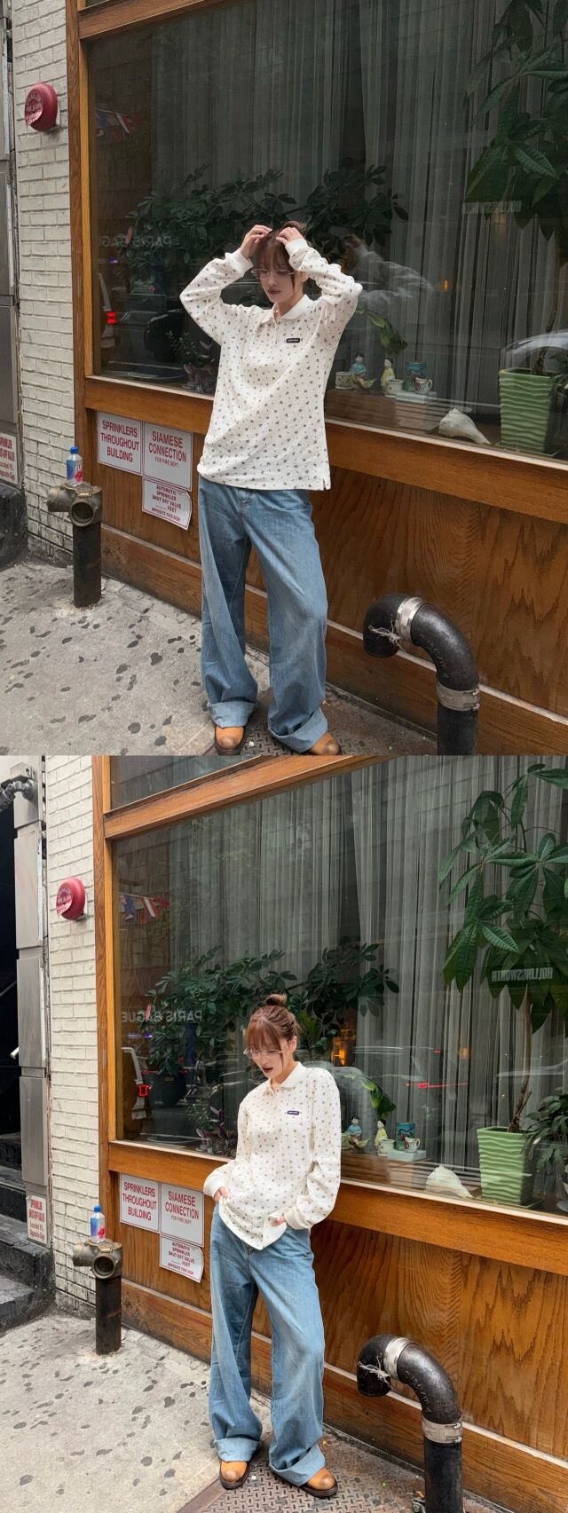 과도한 노출 없이도 충분히 매력적이고 힙한 스타일을 연출할 수 있음을 증명한 모모는, 자연스럽게 흘러내리는 듯한 핏의 의상을 완벽하게 소화하며 그녀만의 독보적인 분위기를 강조했다. /모모 소셜미디어