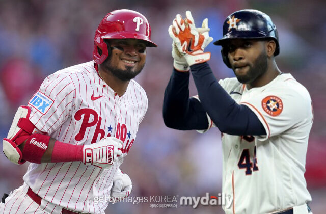 아라에스(왼쪽)와 알바레스가 MLB 타격왕 싸움을 벌이고 있다. /게티이미지코리아