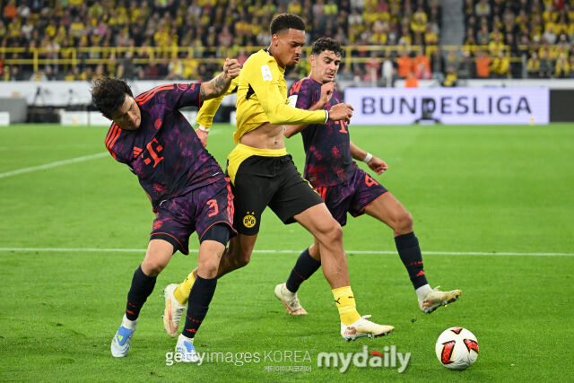 바이에른 뮌헨이 23일 지그날 이두나 파크에서 열린 도르트문트와의 슈퍼컵 경기에서 2-1로 승리하며 우승을 차지했다. 뮌헨 김민재./게티이미지코리아