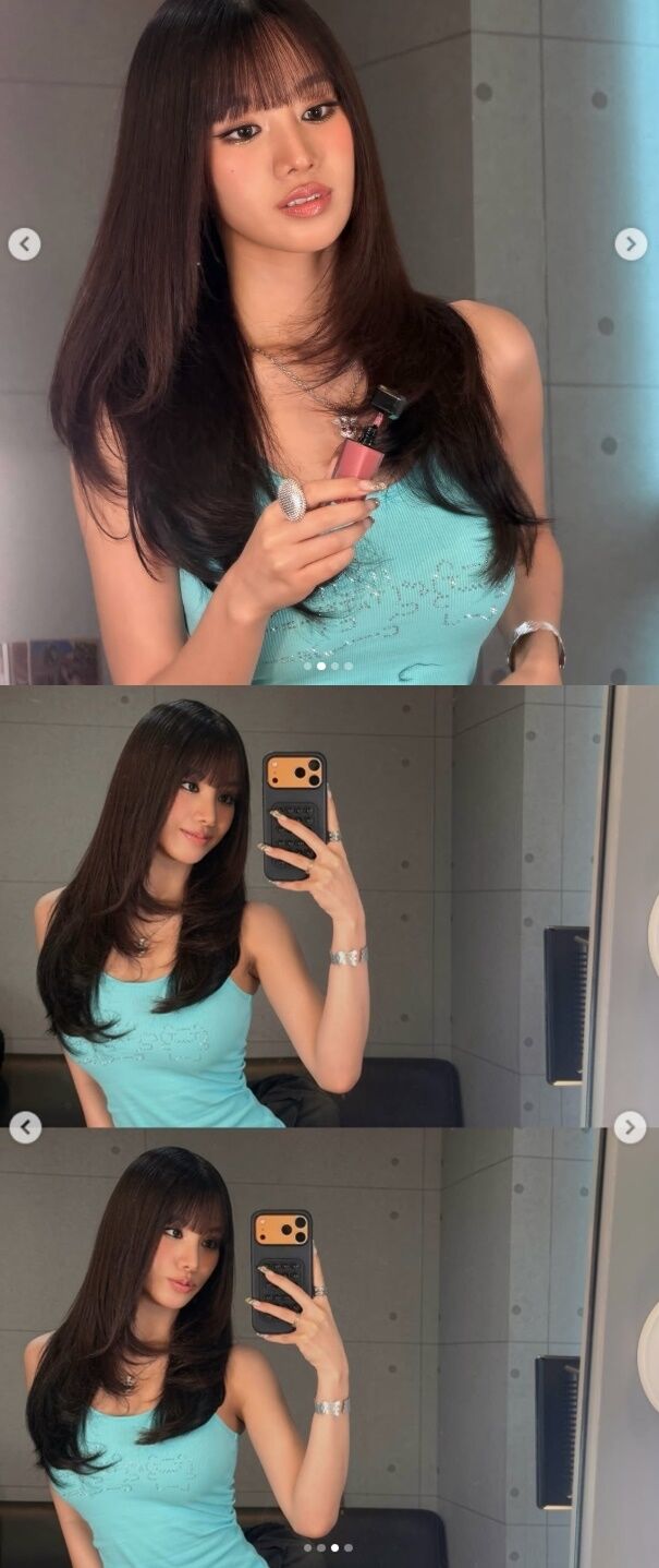 걸그룹 키스오브라이프(KISS OF LIFE)의 멤버 나띠가 압도적인 미모를 과시하며 팬심을 뒤흔들었다. /나띠 소셜미디어