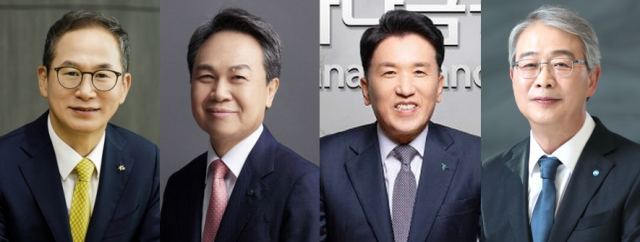 양종희 KB금융지주 회장, 진옥동 신한금융지주 회장, 함영주 하나금융지주 회장, 임종룡 우리금융지주 회장. /사진=각 사