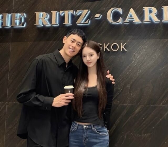 이관희(왼쪽)와 유시은/소셜미디어