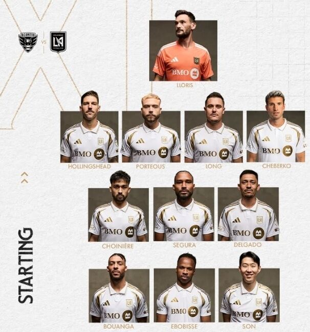 손흥민이 DC유나이티드와의 2026시즌 MLS 원정 경기에 선발 출전한다./LAFC