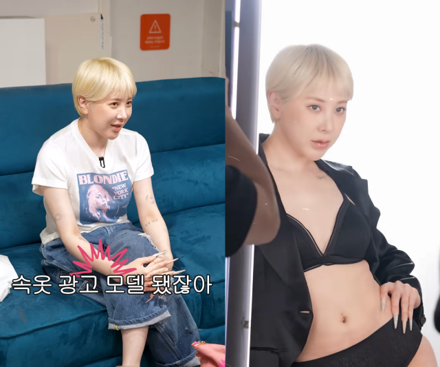 서인영이 14kg 감량에 성공한 데 이어 오랜만에 속옷 브랜드 모델로 나서며 달라진 몸매를 공개했다. / 유튜브 채널 '개과천선 서인영'
