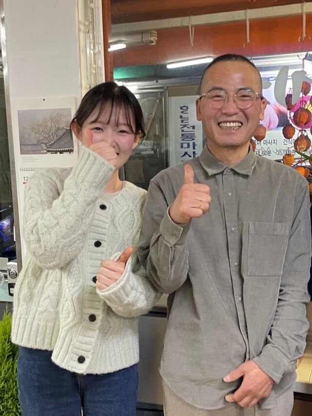 고(故) 이상희 소장과 한식 셰프 김시현 / 김시현 소셜미디어