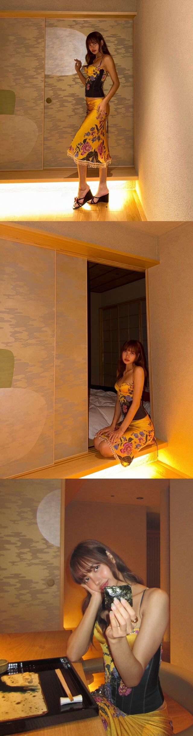 그룹 블랙핑크(BLACKPINK) 리사(28)가 일본 교토에서 고풍스럽고도 우아한 미모를 과시했다./리사 소셜미디어