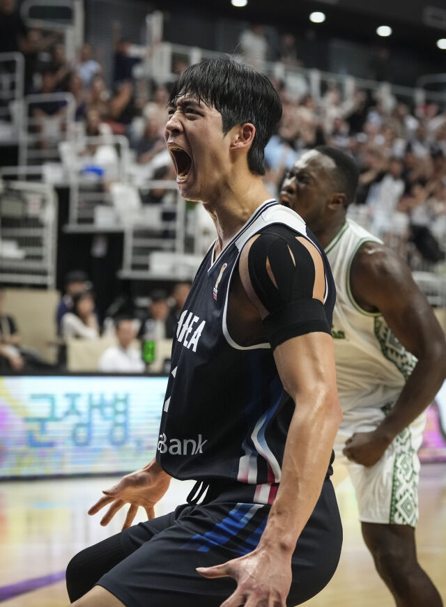 여준석이 포효하고 있다./FIBA 제공
