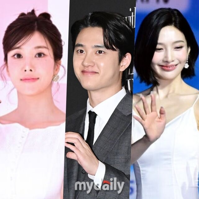 왼쪽부터 권은비, 도경수, 조이./마이데일리