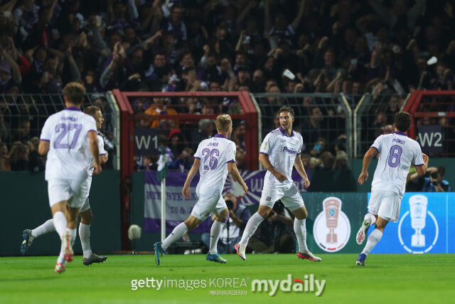 오스나브뤼크의 마이너스가 바이에른 뮌헨과의 2026-27시즌 DFB포칼 1라운드에서 선제골을 터뜨렸다./게티이미지코리아