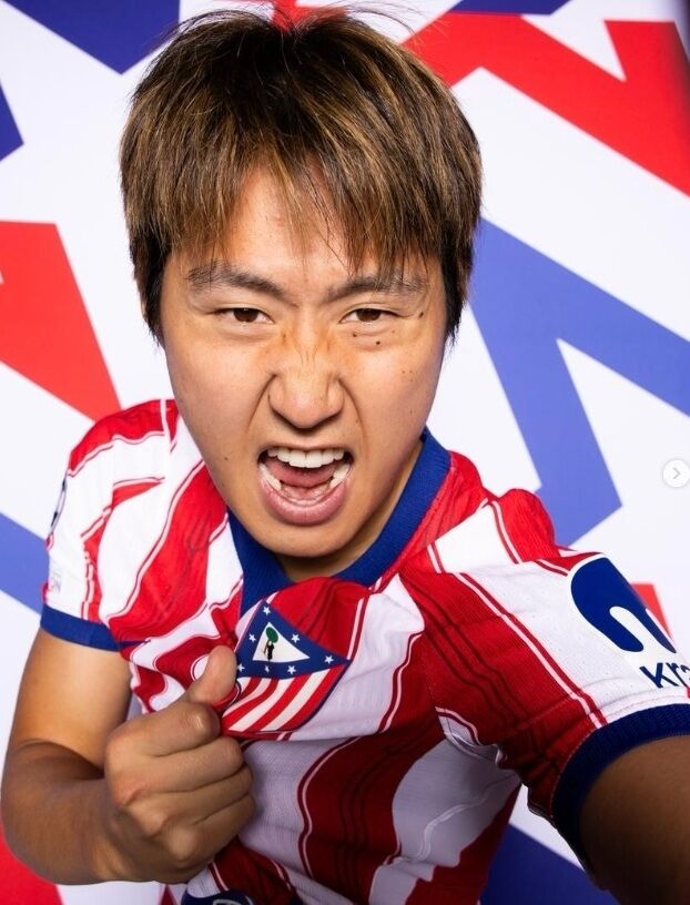 아틀레티코 마드리드의 이강인이 UEFA 챔피언스리그 프로필 사진을 촬영했다./아틀레티코 마드리드