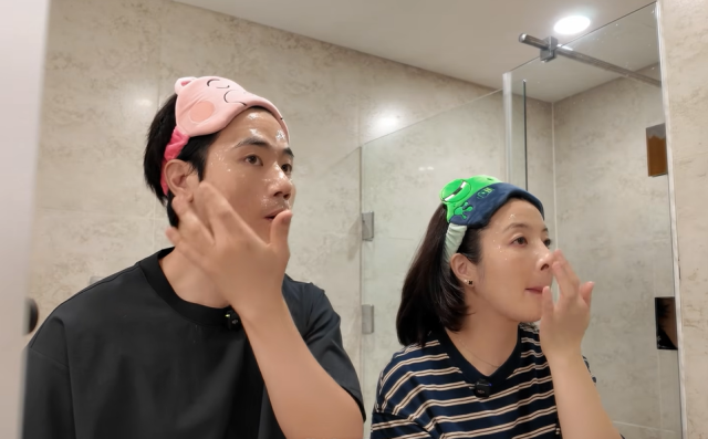 배우 김강우와 아내 한무영./유튜브 채널 ‘김강우’