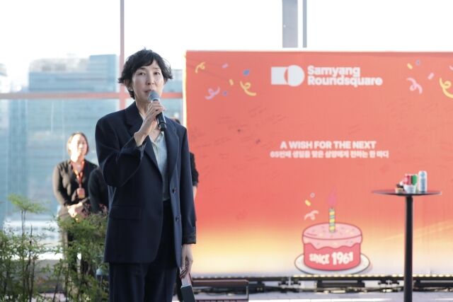 창립 65주년 기념 행사에 참석한 김정수 회장. /삼양식품 
