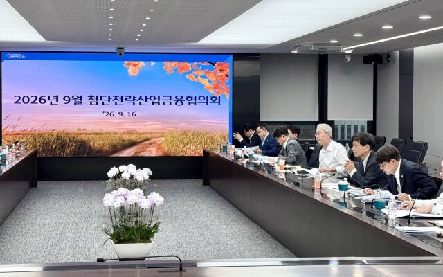 우리금융그룹은 지난 16일 서울 중구 본사에서 임종룡 회장 주재로 ‘9월 첨단전략산업금융협의회’를 개최했다. 임 회장은 생산적금융 성과를 바탕으로 지방과 기술력을 갖춘 중소기업으로 지원을 확대하고, 포용금융도 취약계층의 재기와 자립으로 이어질 수 있도록 속도감 있게 추진해 달라고 당부했다. /우리금융