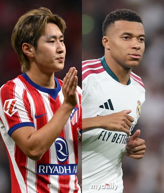 아틀레티코는 오는 20일 오후 11시 15분 스페인 마드리드의 메트로폴리타노에서 레알 마드리드와 ‘2026-27시즌 스페인 프리메라리가’ 7라운드 마드리드 더비를 갖는다. 동료였던 이강인과 킬리안 음바페가 격돌할 예정이다./게티이미지코리아