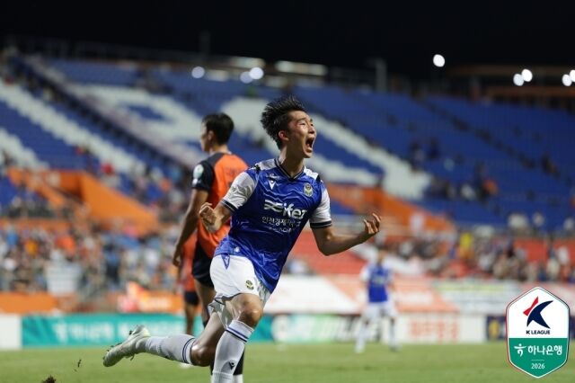 김건희(인천유나이티드)가 한국 남자 축구대표팀 명단에 이름을 올린 소감을 밝혔다. /한국프로축구연맹 제공
