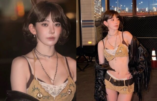 그룹 르세라핌 멤버 사쿠라가 미국 페스티벌 비하인드를 전했다. / 사쿠라 소셜미디어