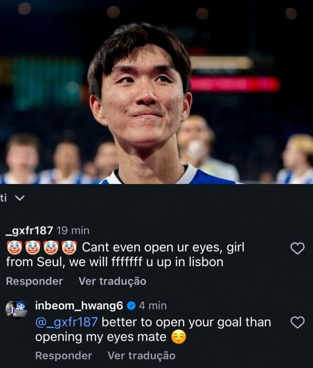 황인범(FC포르투)이 데뷔골을 터트린 후 전해진 인종차별에 품격 있게 대응했다./포르투 제공·황인범 SNS 캡쳐