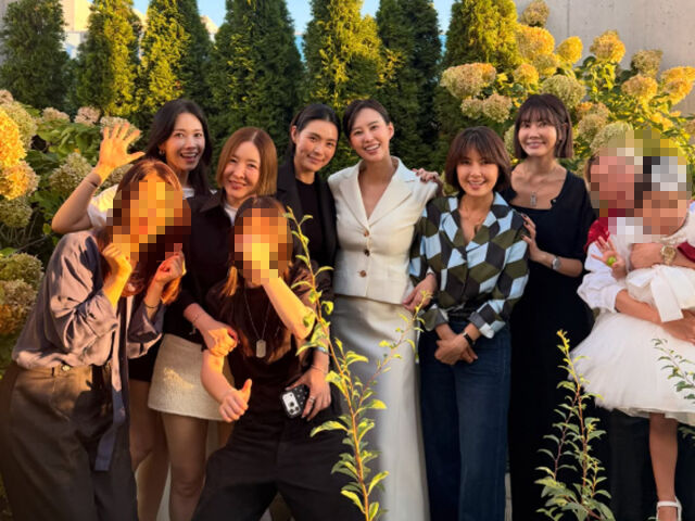 지소연, 송재희 아이들의 돌잔치에 많은 연예인들이 참석했다. / 이민경 소셜미디어