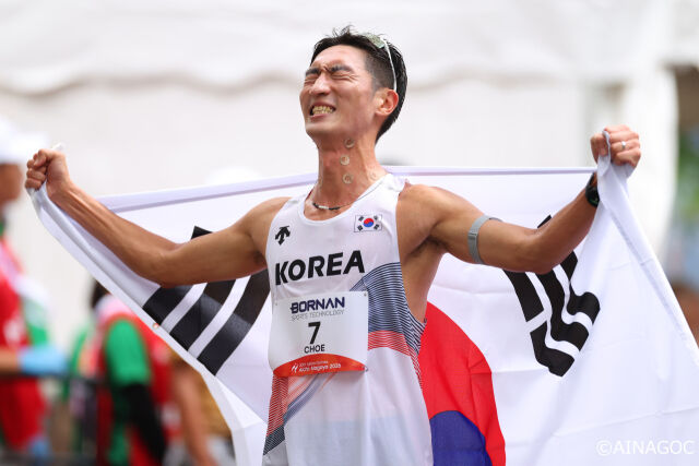 최병광이 23일 2026 아이치·나고야 아시안게임 남자 하프마라톤 경보에서 동메달을 획득했다./2026 아이치·나고야 아시안게임 조직위