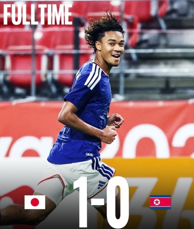 일본이 북한을 꺾고 2026 아시안게임 남자축구 4강에 진출했다./일본축구협회